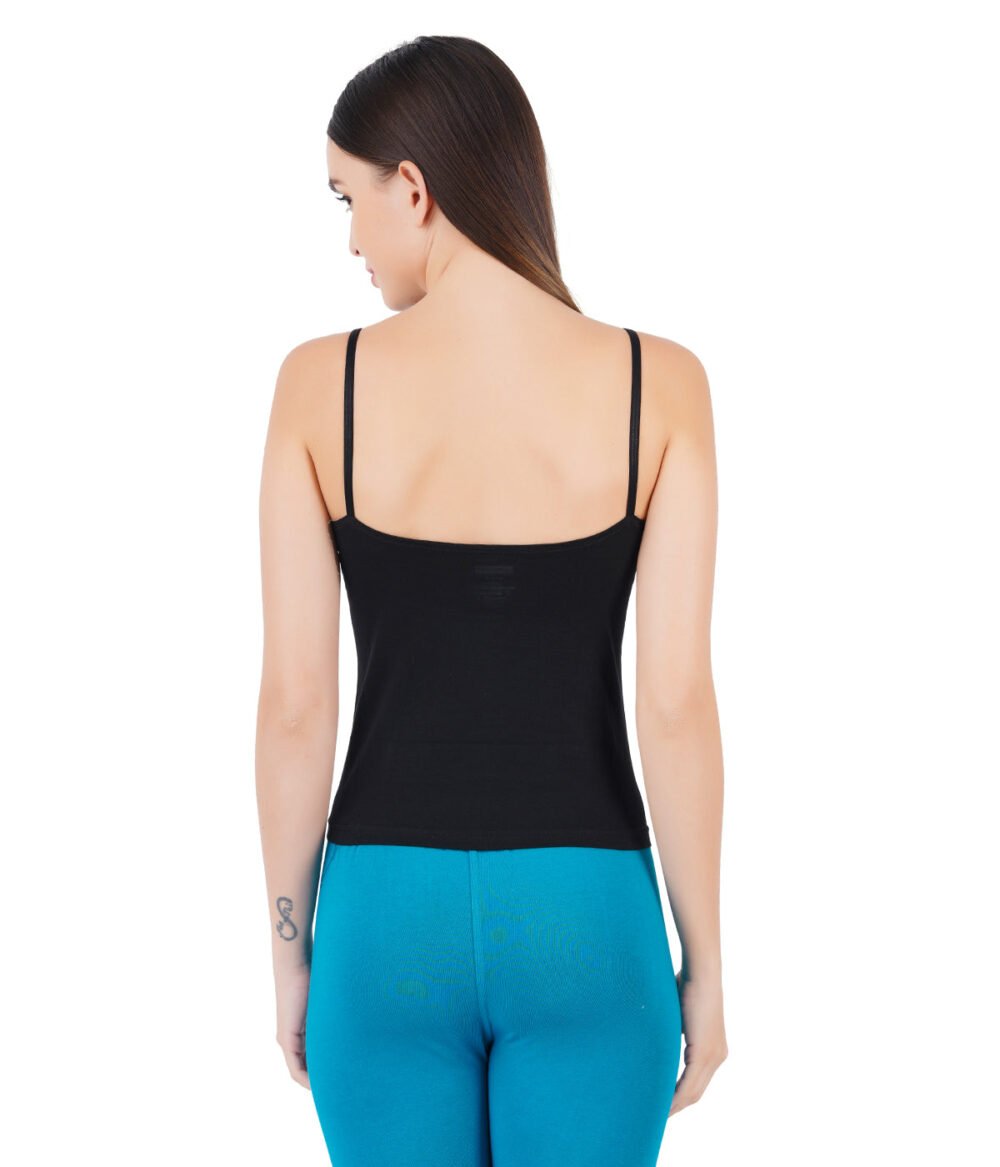 Women Adjustable Strap Black Camisole Petals (2 PCs Pack) - Image 2